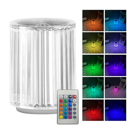 Lampe LED à intensité variable Design Cristal– 16 Couleurs & Télécommande
