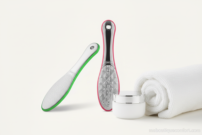 Préparez vos pieds avec une lime avant d’appliquer votre crème hydratante.
