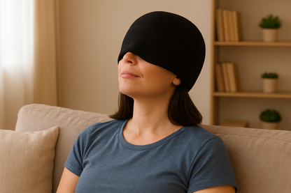 Masque  Anti-Migraine Intégral en Lycra doux - Relaxant Naturel
