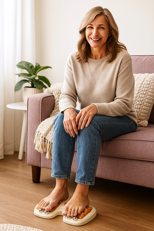 Femme effectuant un massage manuel plantaire