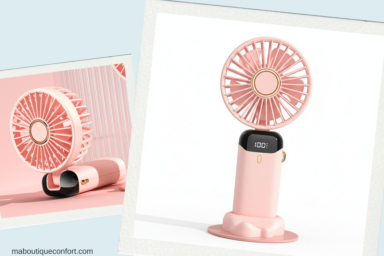 Mini ventilateur USB Portatif Pliable- léger & silencieux pour l'été