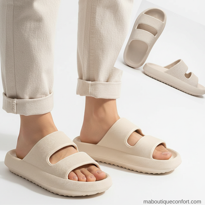 Femme portant les mules