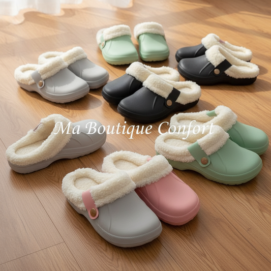 Pantoufles Imperméables en Coton pour Femme – Confortables et Chaudes