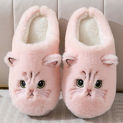 Pantoufles Unisexe Chat Cartoon – Chaudes et Confortables