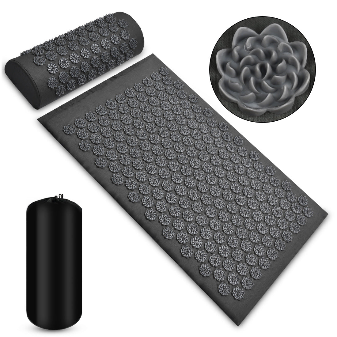 Un tapis de yoga en fleurs de lotus