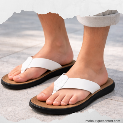 Tongs Cuir Homme - Respirantes & Confortables
