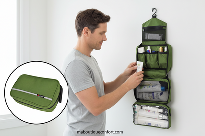 Trousse de Voyage Unisexe - Spacieuse & Grande capacité